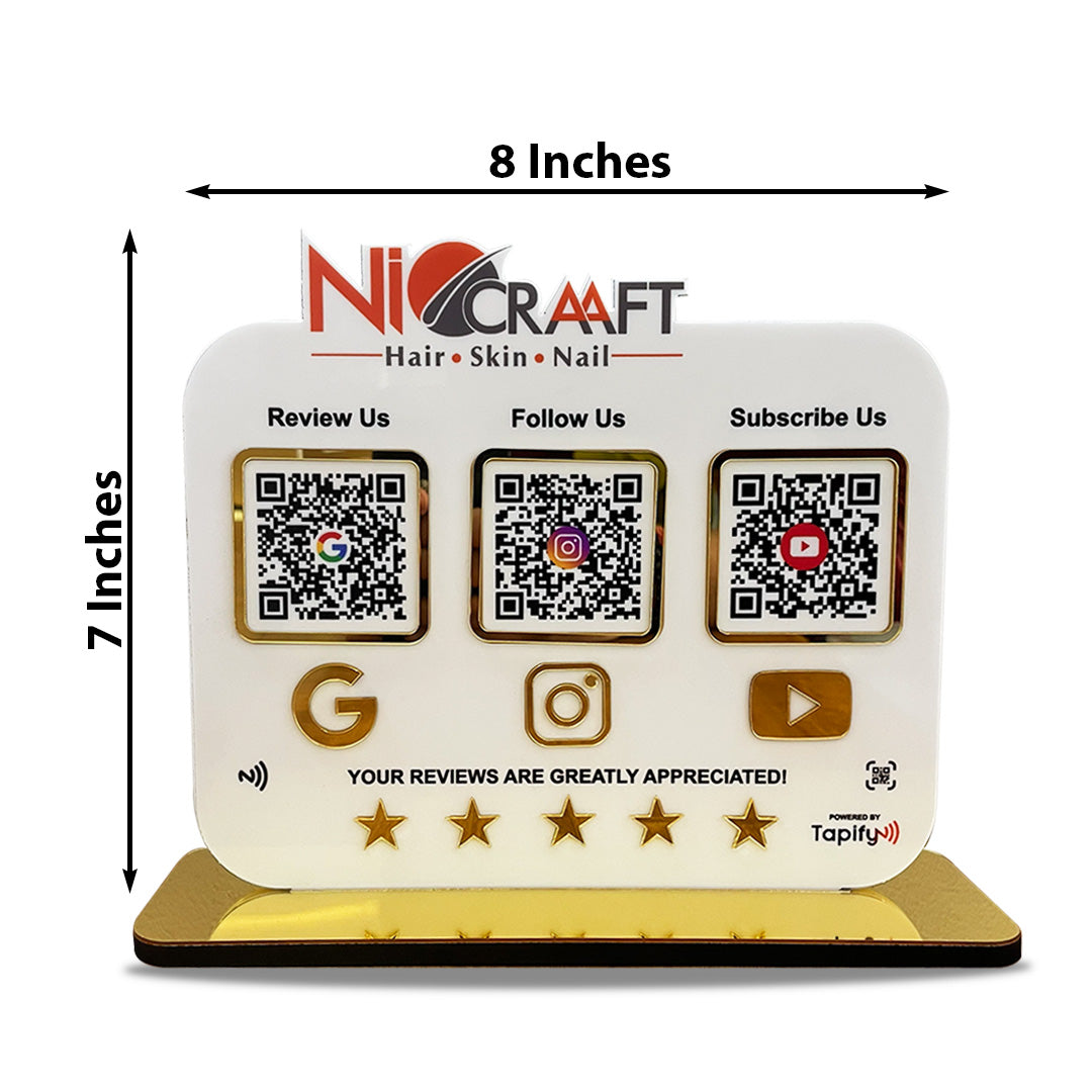 Logo Cutout Edition Shaped - Smart NFC 3-in-1 Table Top Standee - Logo Cutout - III