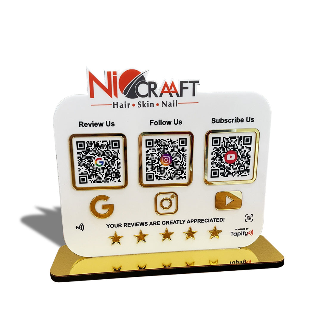 Logo Cutout Edition Shaped - Smart NFC 3-in-1 Table Top Standee - Logo Cutout - III