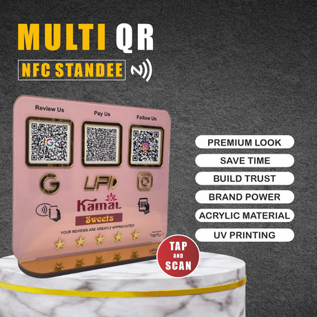 Buy NFC QR Code Standees & Google Review Cards in Karnal – Fast Local Delivery