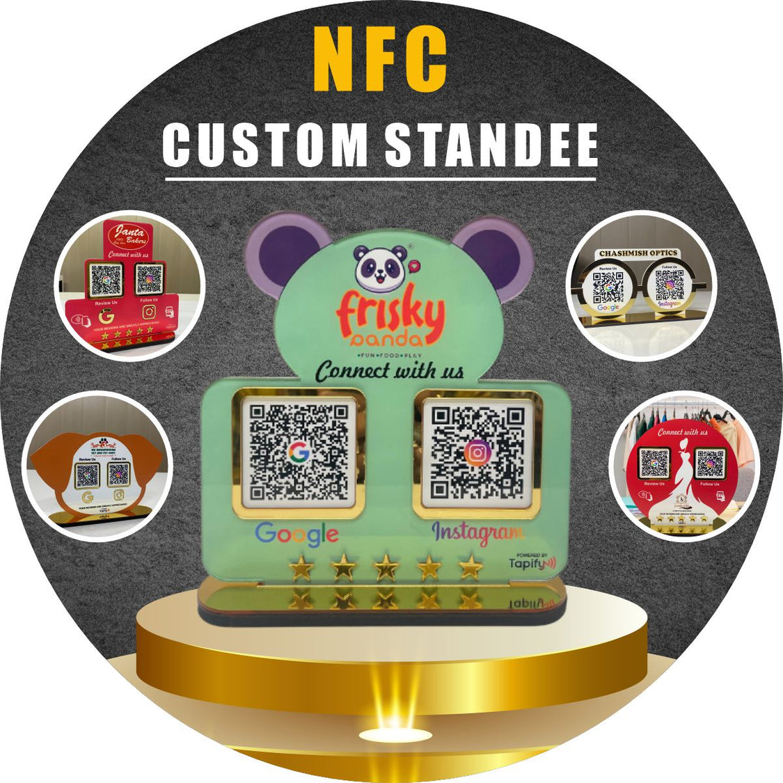 Tapify -School Shaped - Smart NFC 8-in-1 Tabletop Standee