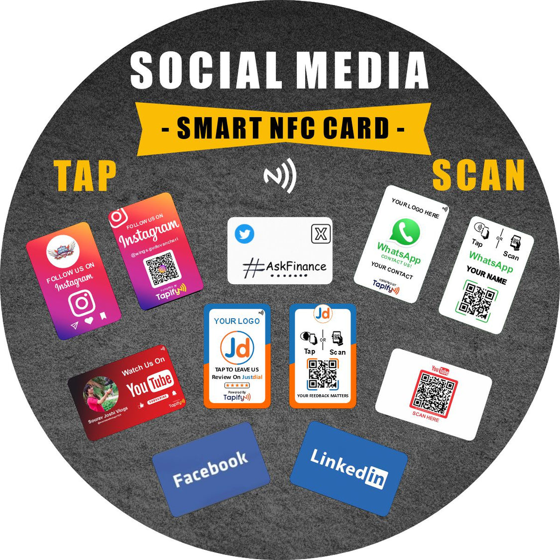 Tapify -School Shaped - Smart NFC 8-in-1 Tabletop Standee