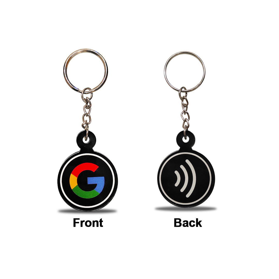 Smart NFC Google Review Keyring - without QR Code(Fixed Design, Your Link Added )