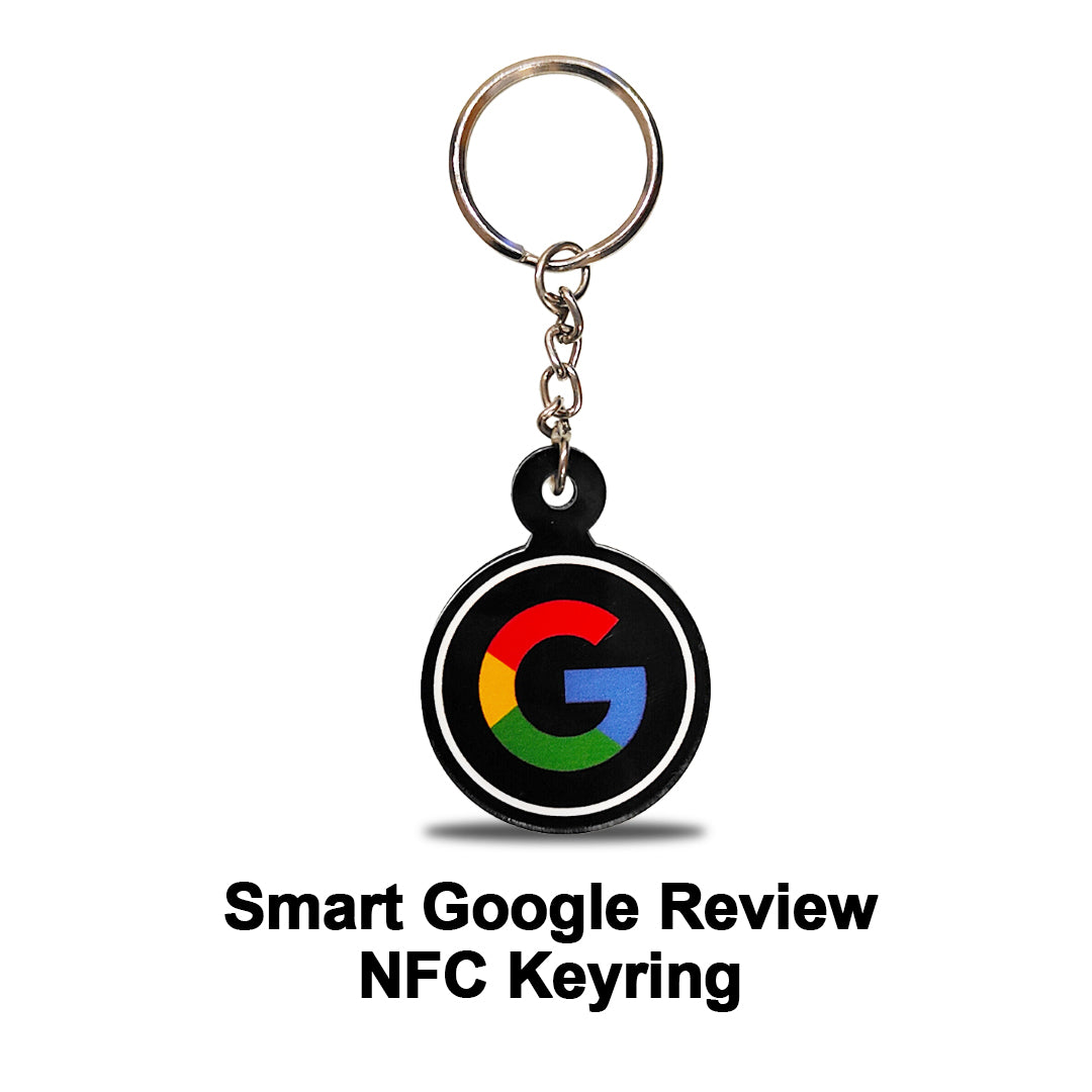 Smart NFC Google Review Keyring - without QR Code(Fixed Design, Your Link Added )