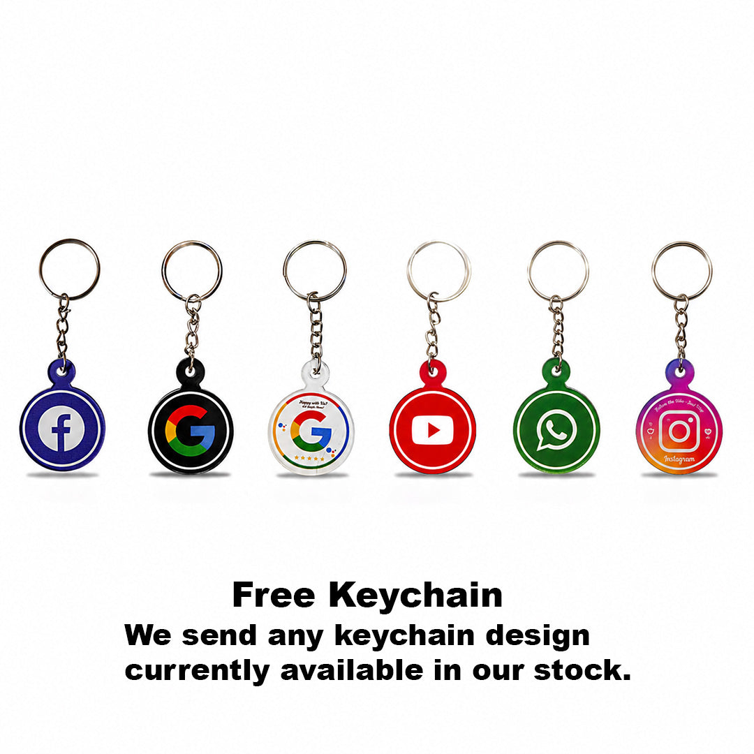 Smart NFC Keyring – Any 1 Link (as per your order) - without QR Code - Fixed Design