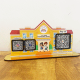 School Shaped  - Smart NFC 3-in-1 Tabletop Standee ( Big UPI )