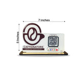 Logo Cutout Shaped - All in One Smart NFC 1 QR Table Top Standee