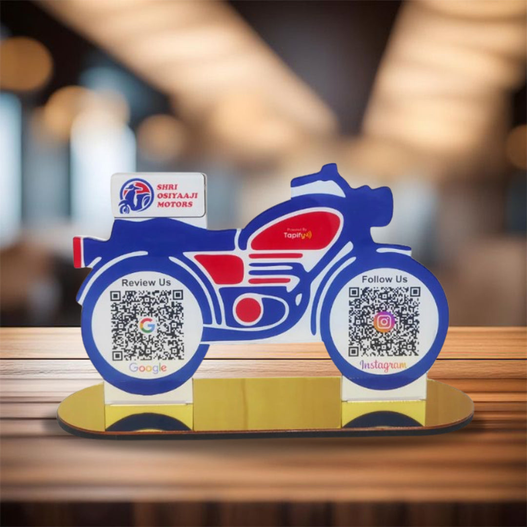 Tapify - Bike Shaped Smart NFC 2-in-1 Tabletop Standee