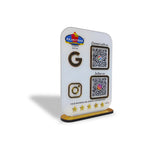 Smart NFC 2-in-1 Table Top Standee | White Colour | Portrait Style