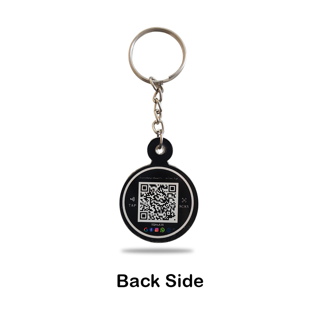 Smart NFC All in one Keyring - with QR Code(Fixed Design, Your Link Added )