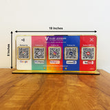 Premium Smart NFC Standee - 5QR Table Top Standee | Google , Instagram , Meta , Linkedin , YouTube