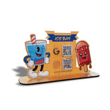Juice Glass & Ice Cream Shaped 2QR Table Top Smart NFC Standee