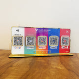 Premium Smart NFC Standee - 5QR Table Top Standee | Google , Instagram , Meta , Linkedin , YouTube
