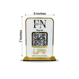 Premium Big Size - 1 QR Table Top Standee | White Colour - Without NFC