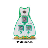 Ladies Gown NFC 3-in-1 Tabletop Standee – For Boutiques & Garment Shops | White Colour