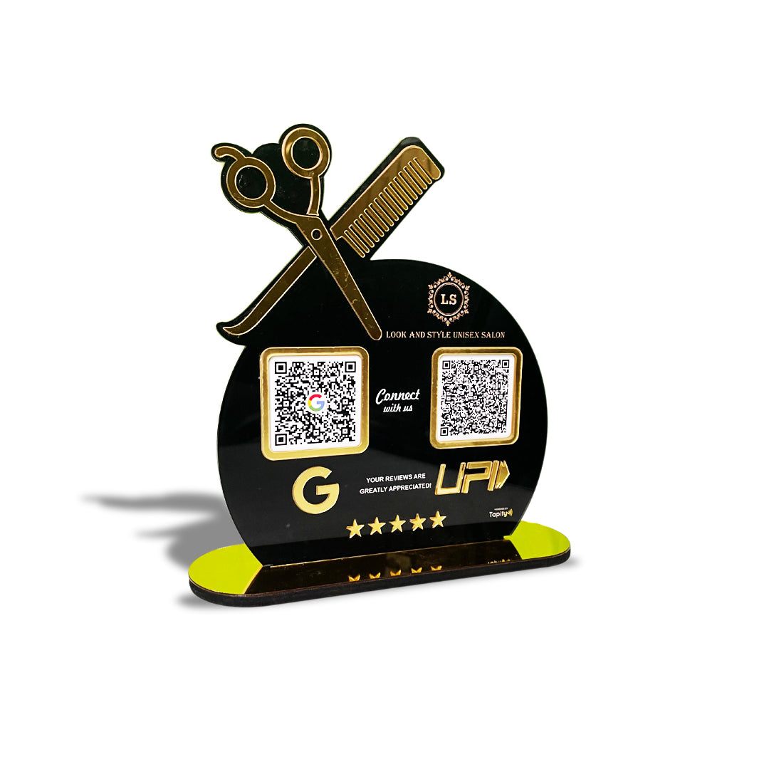 Smart NFC 2-in-1 Tabletop Standee For Salons & Beauty Parlours