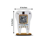 Tooth Shaped UPI Payment Standee - For Dentists