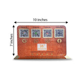 Wooden Theme Smart NFC 4-in-1 Standee - Text Icon Edition