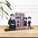 Kids & ladies Cutout Shape - Smart NFC 3QR Standee