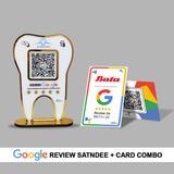 Premium - Dental Tooth Shaped NFC Single QR - Google Review  Standee + Card