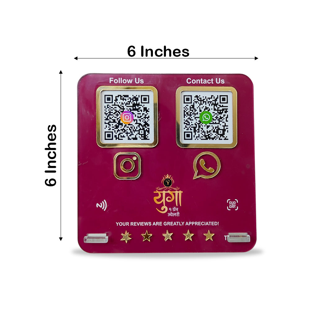 Smart NFC 2-in-1 Table Top Standee | Slanting style