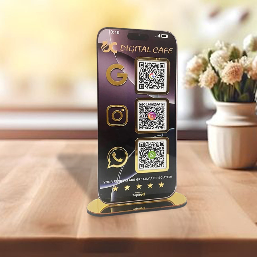 iPhone Mobile Shape Smart NFC 3-in-1 Tabletop Standee