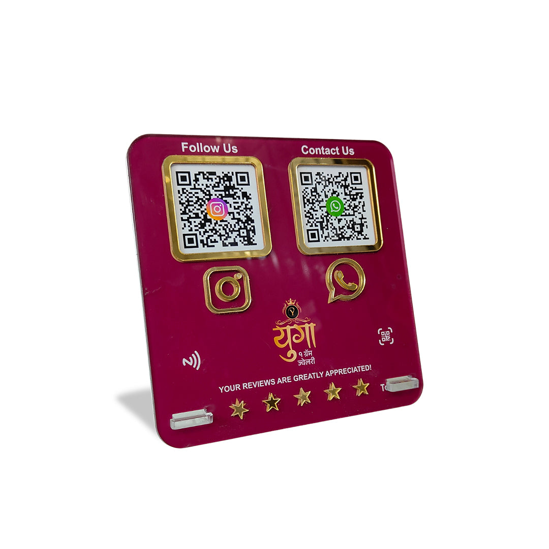 Smart NFC 2-in-1 Table Top Standee | Slanting style