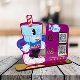 Glass Cutout Edition - Smart NFC 2QR Standee