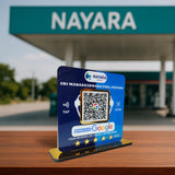 Smart NFC 1 QR Table top Standee - Petrol Pump Background Edition