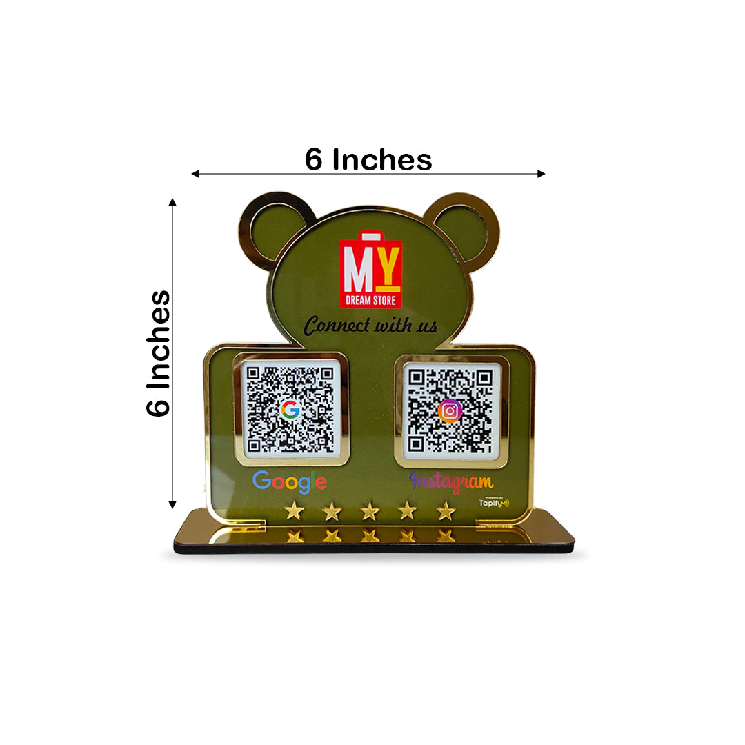 Premium - Panda Shaped Smart NFC 2-in-1 Table Top Standee