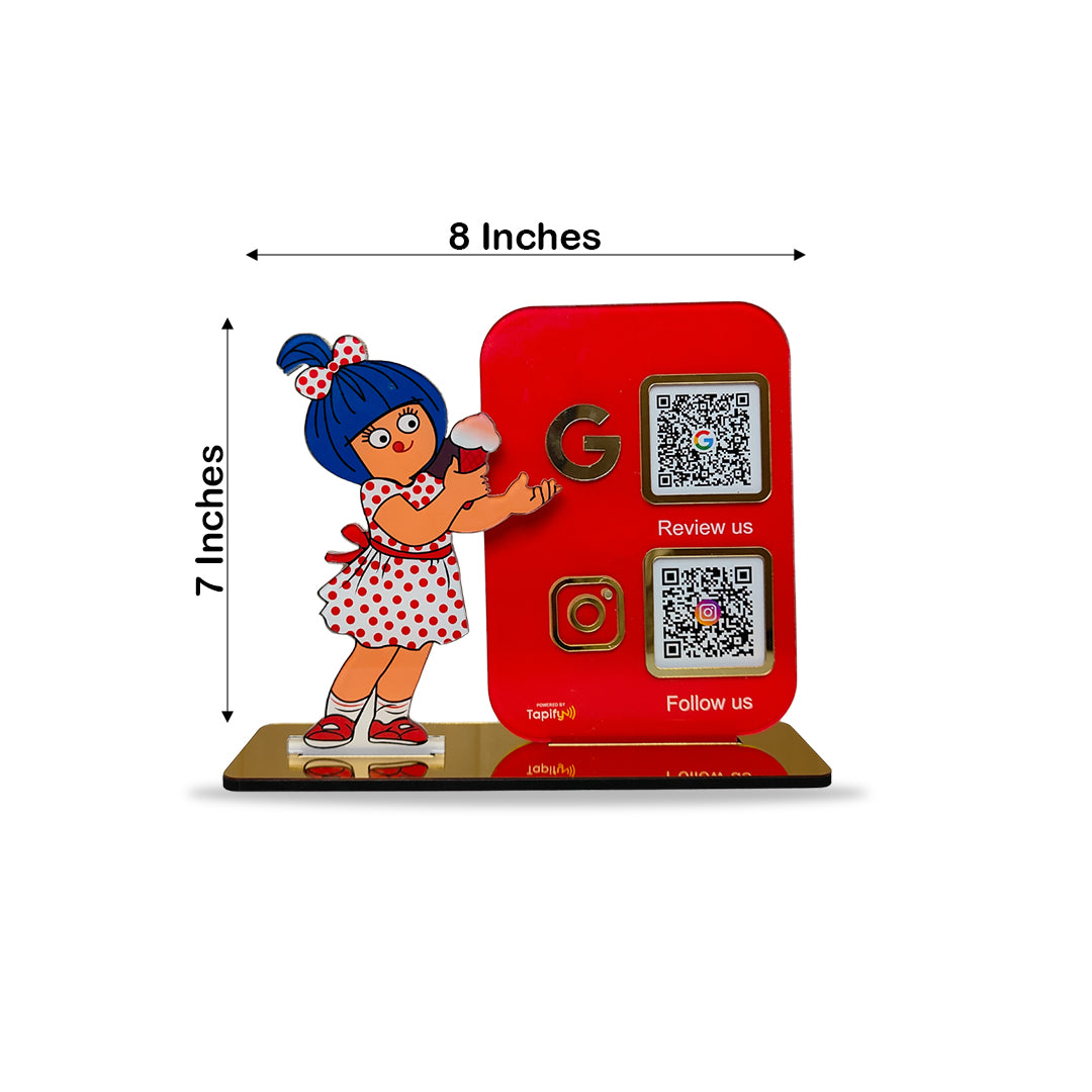 Amul Cutout Shaped - Smart NFC 2-in-1 Table Top Standee