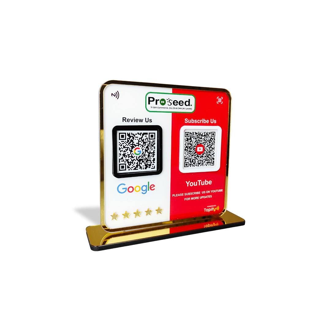 Smart NFC 2-in-1 Premium Standee – Google & YouTube Theme