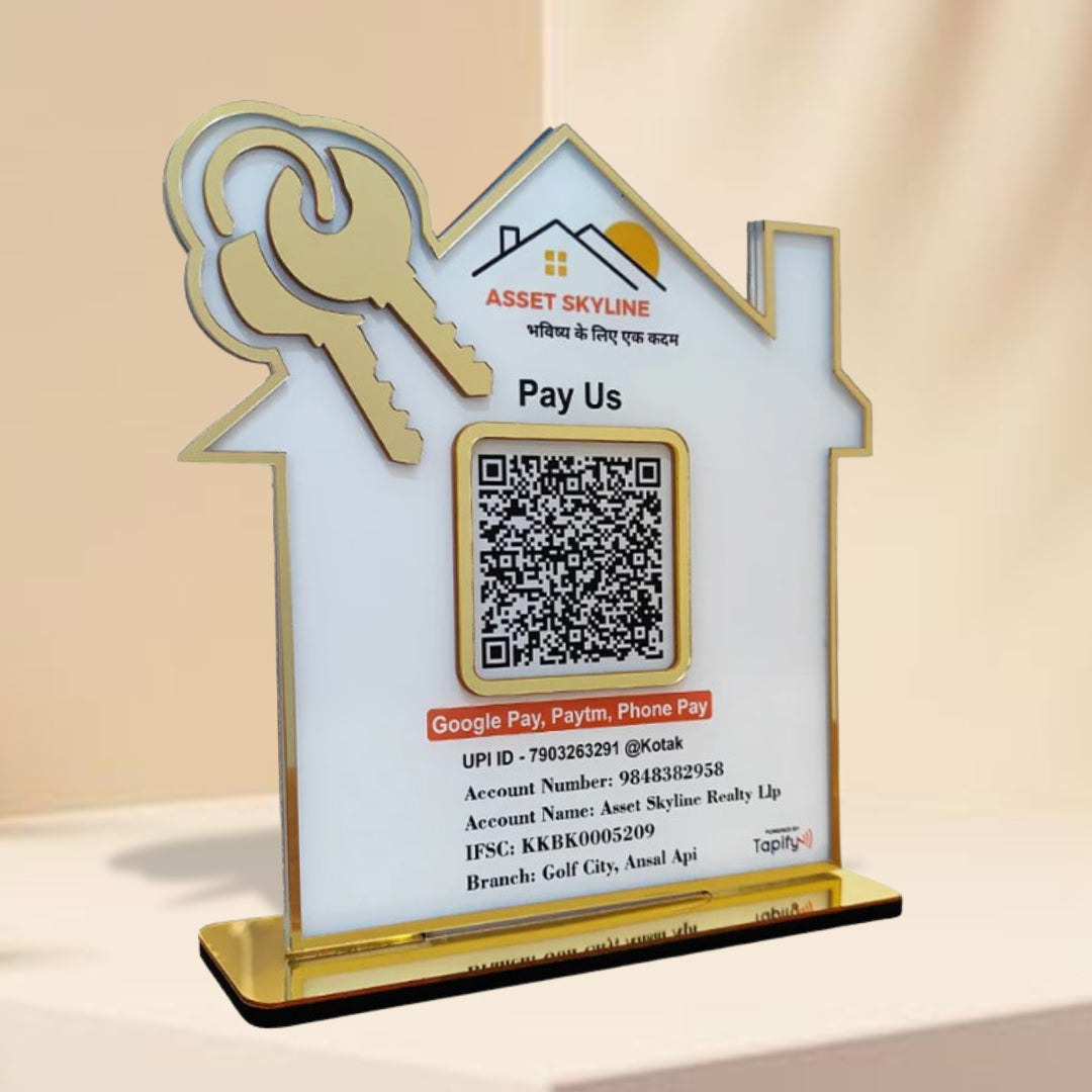 Home and Key Shaped - Premium Smart NFC 1QR Standee