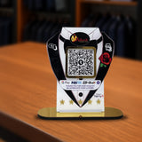 Men's Suit Shaped - Smart NFC - 1QR - Table Top Standee