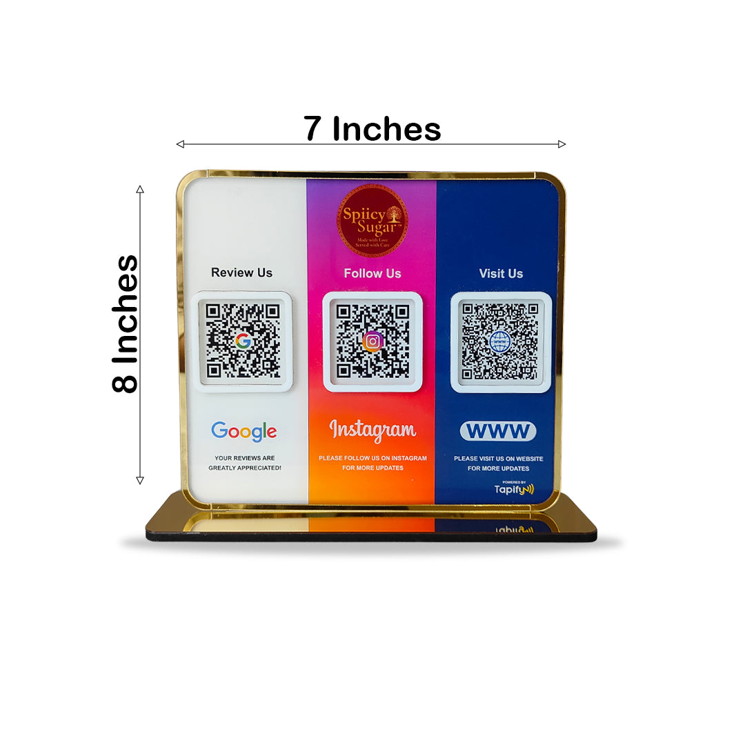 Premium Smart NFC 3-in-1 Table Top Standee - Native Background Edition
