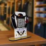 Men's Suit Shaped - Smart NFC - 1QR - Table Top Standee