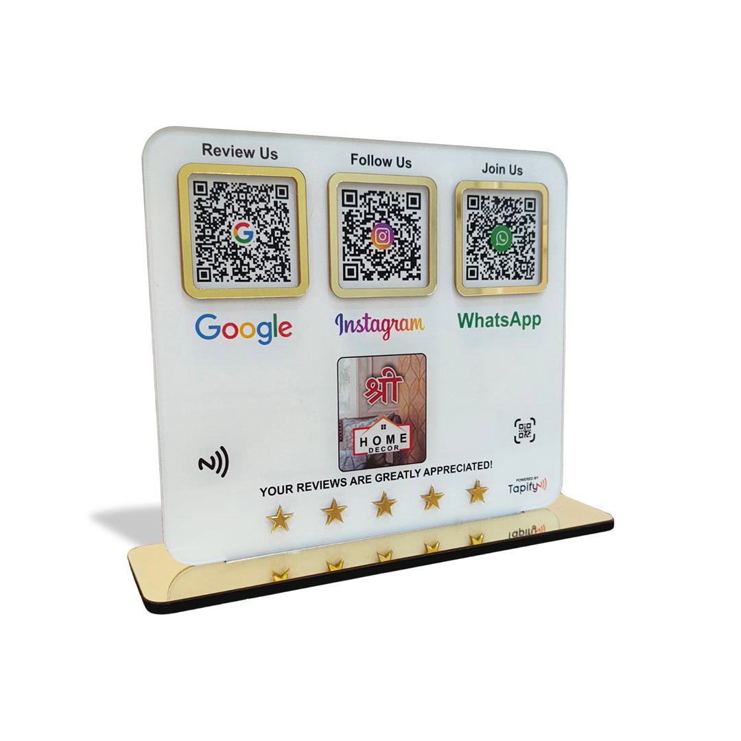 Smart NFC 3-in-1 Table Top Standee - Text Edition