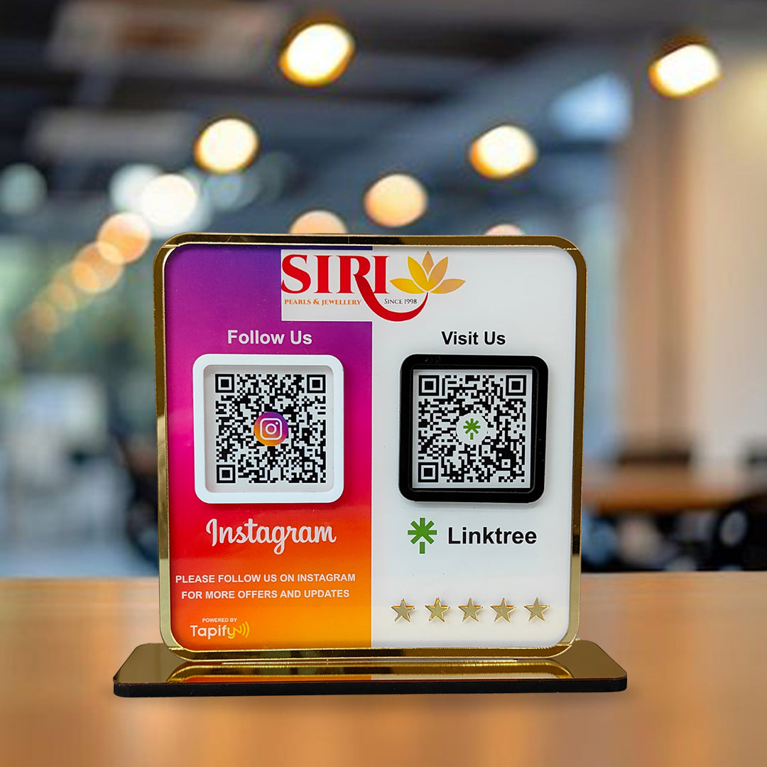 Smart NFC 2-in-1 Premium Standee – Instagram & Linktree Theme