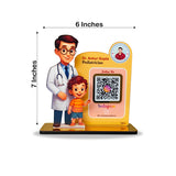 Doctor & Kid Cutout Shape - Smart NFC 1QR Standee for Pediatricians