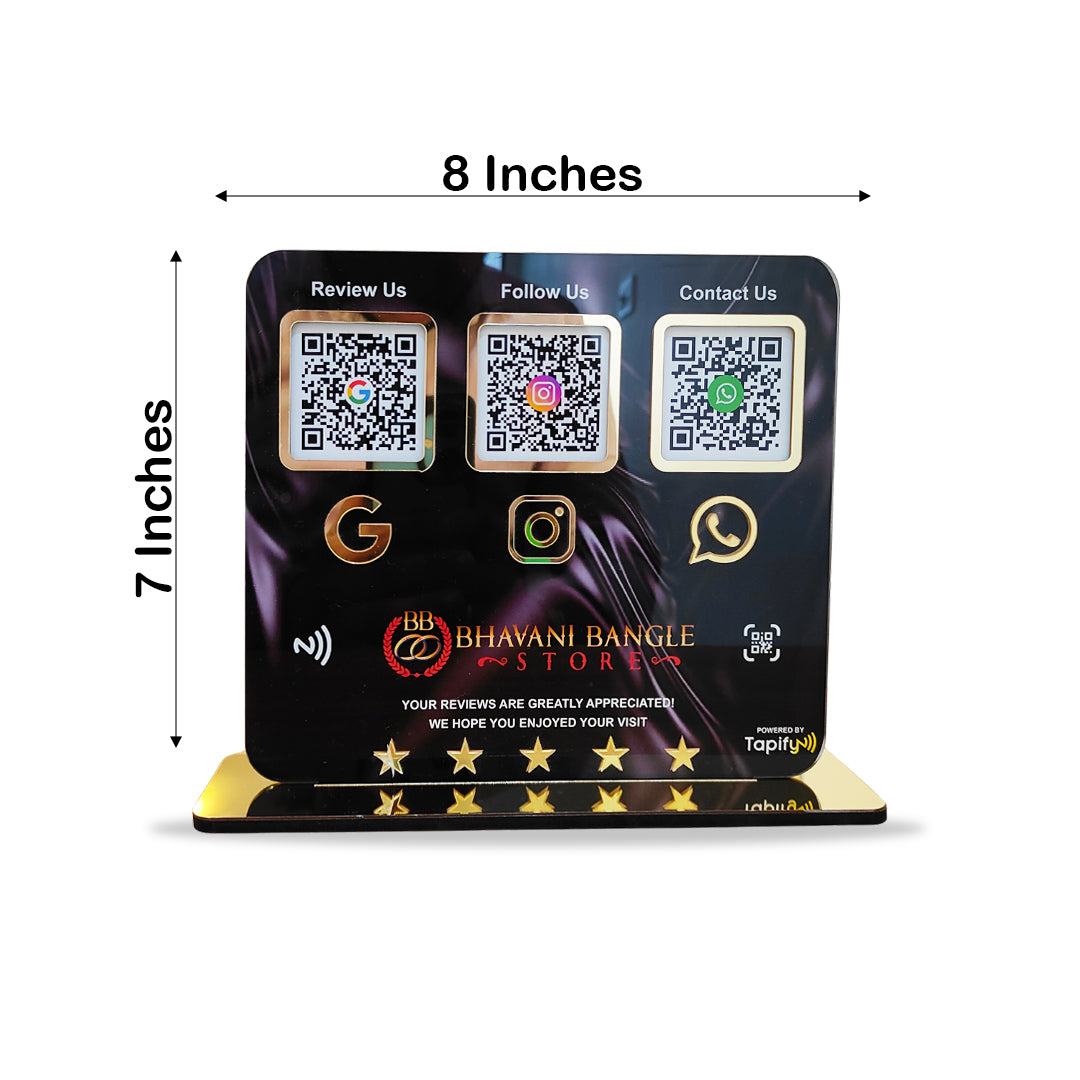 Smart NFC 3-in-1 Table Top Standee - Custom Background Edition