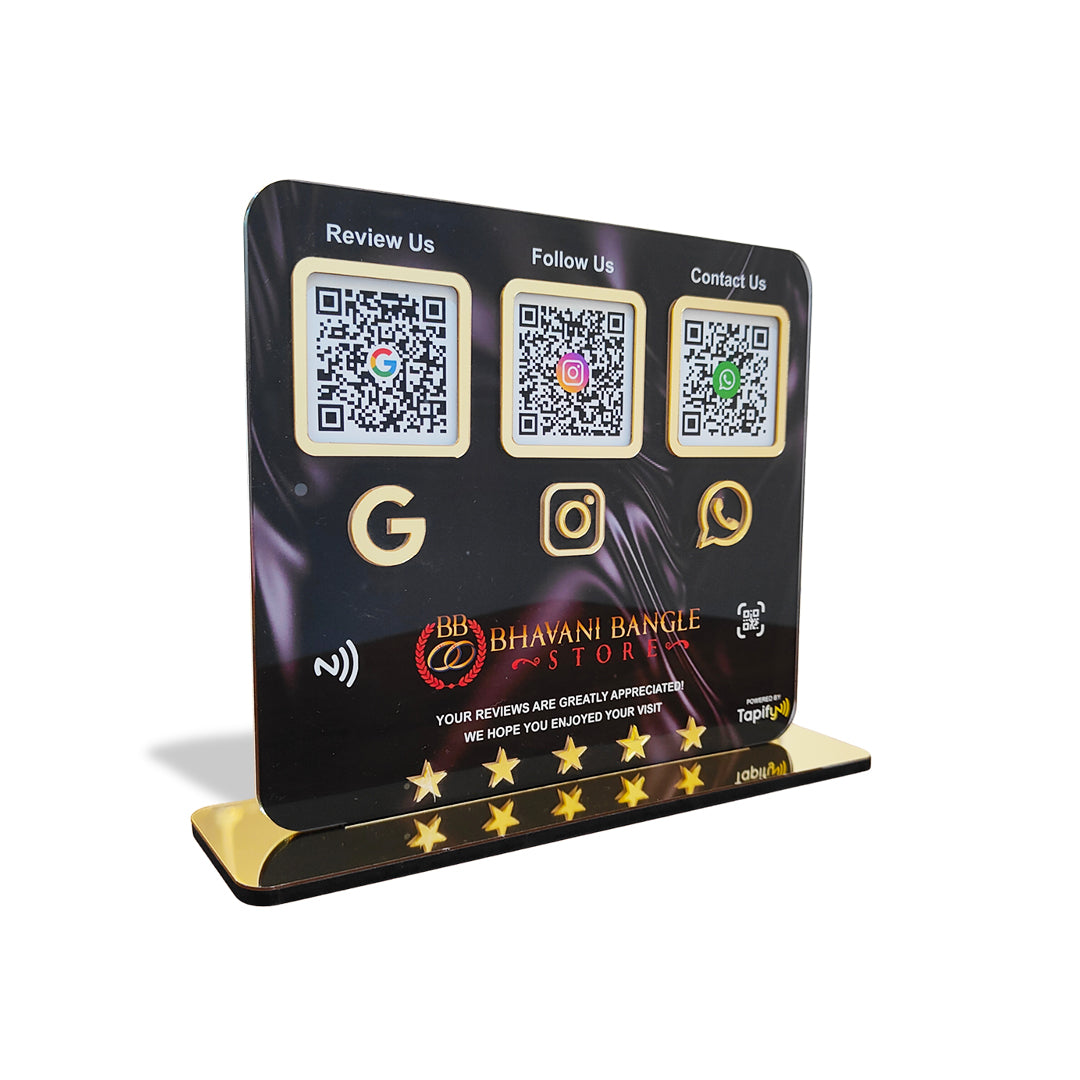 Smart NFC 3-in-1 Table Top Standee - Custom Background Edition