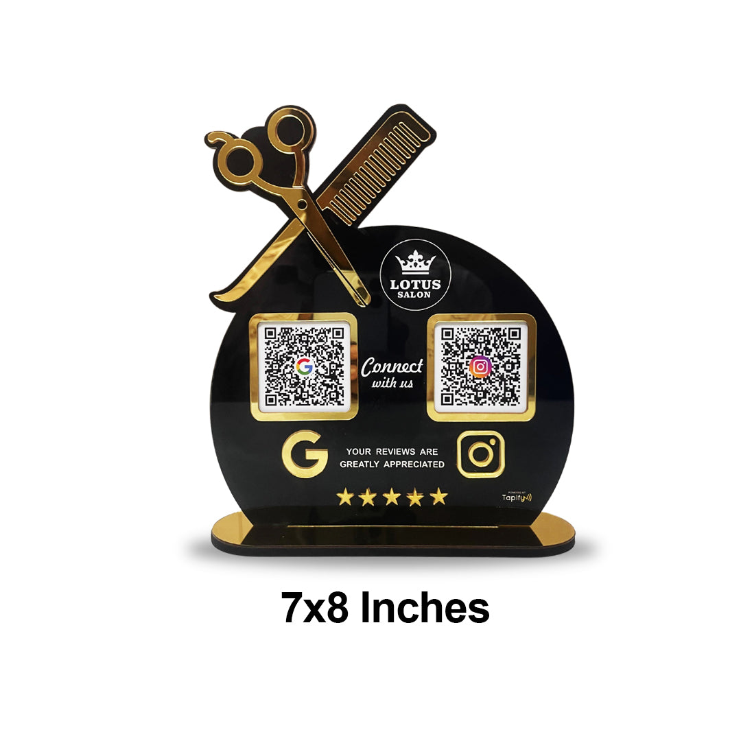 Smart NFC 2-in-1 Tabletop Standee For Salons & Beauty Parlours