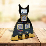 Ladies Cut Sleeves Gown shaped  NFC 3-in-1 Tabletop Standee – For Boutiques & Garment Shops