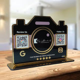 Camera Shaped - 2 QR Table Top Standee