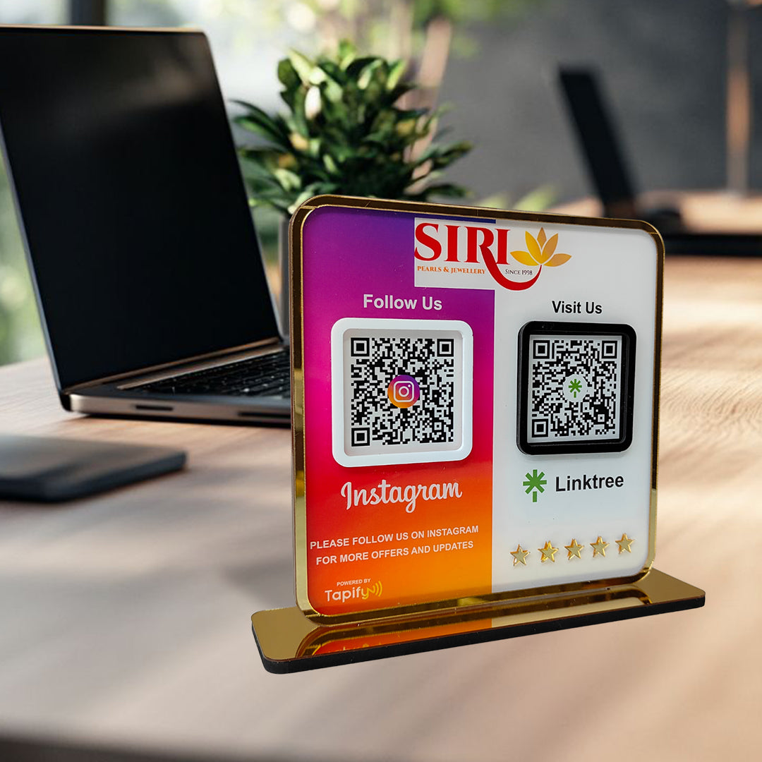 Smart NFC 2-in-1 Premium Standee – Instagram & Linktree Theme