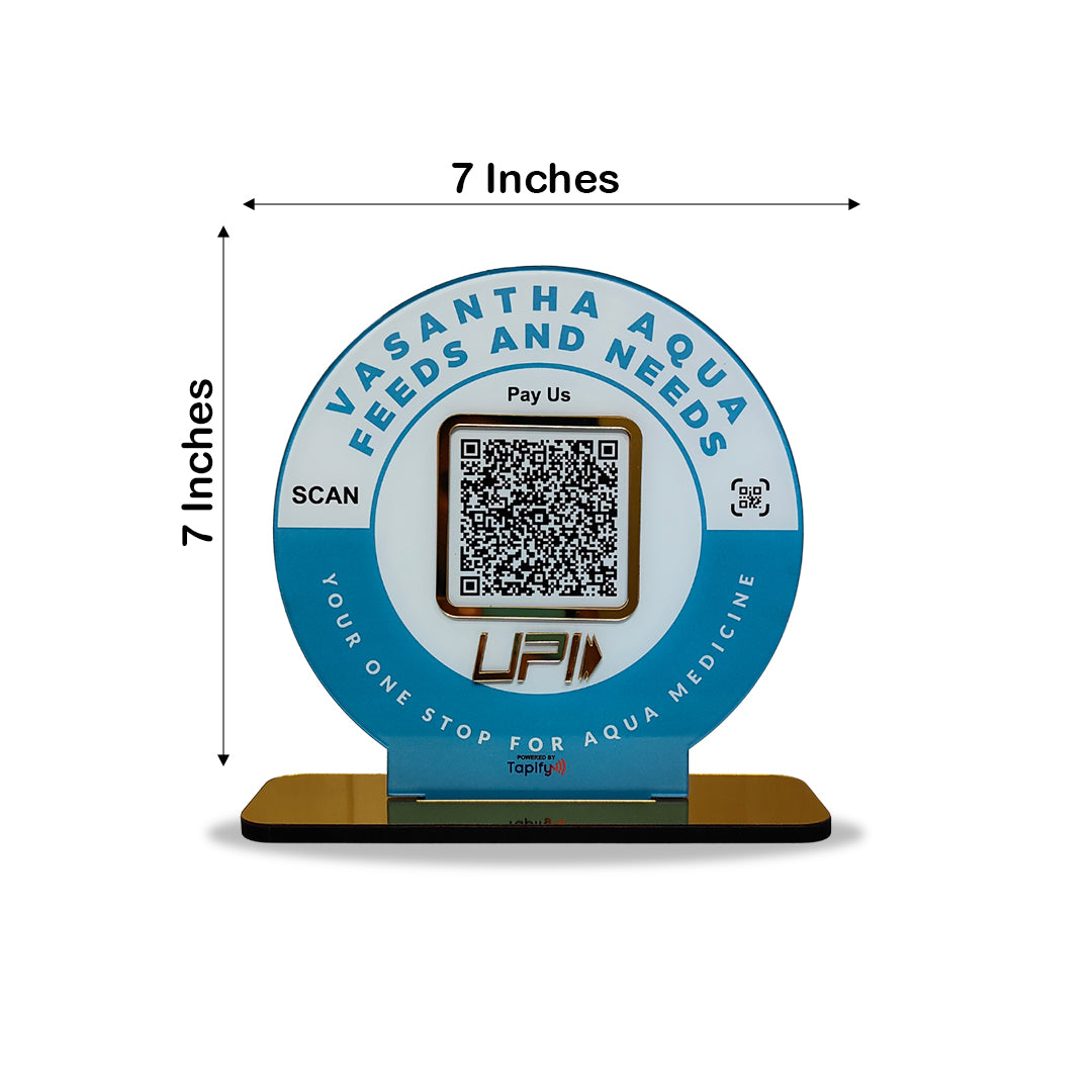Circle Shape - 1 QR Table Top Standee