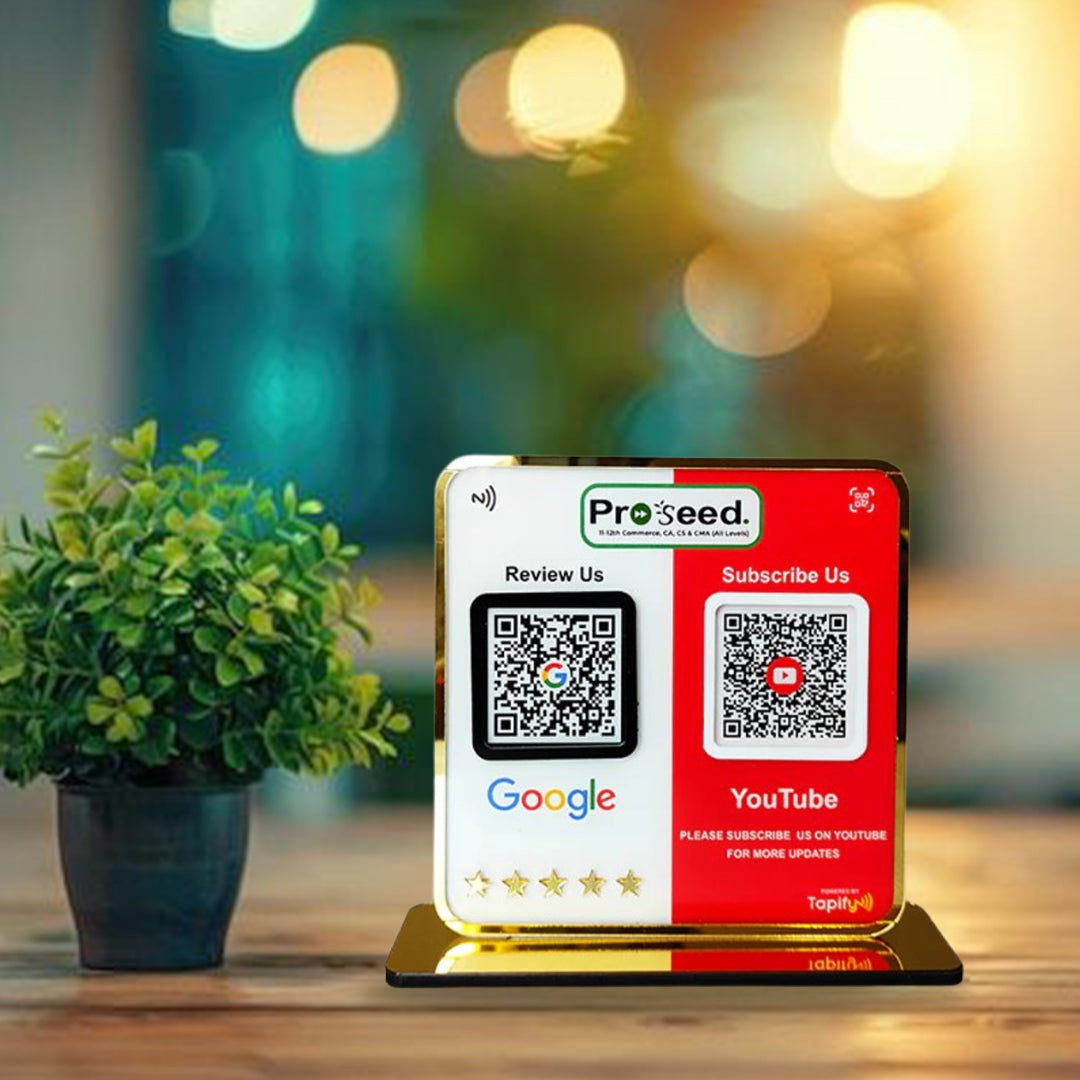 Smart NFC 2-in-1 Premium Standee – Google & YouTube Theme