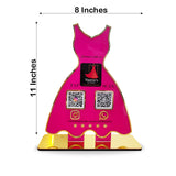 Ladies Gown NFC 2-in-1 Tabletop Standee – For Boutiques & Garment Shops