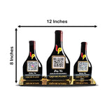Wine Bottel Shaped  - 3 In 1 QR Table Top  Smart NFC  Standee