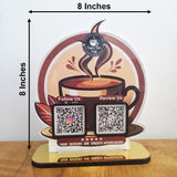 Coffee Cup Shaped 2 in 1 Smart NFC Standee - II