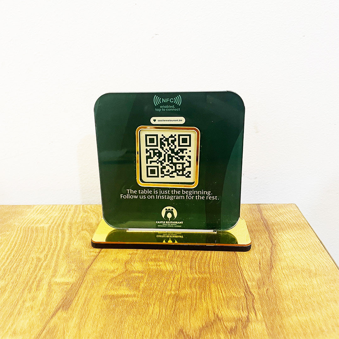 Tapify Mini Smart NFC – Custom QR Standee - ( For Any QR )